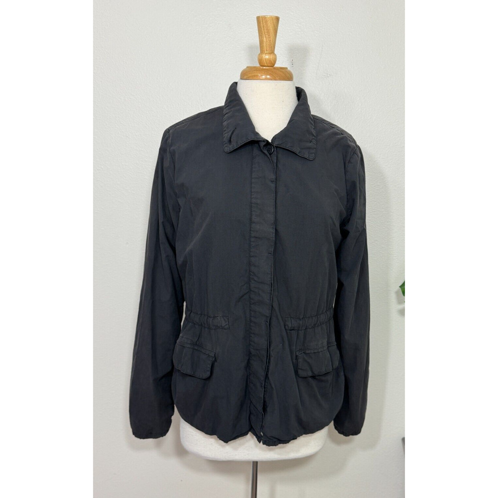 James Perse Anorak Jacket Drawstring Waist Jersey Cotton Argon, 3/Large‎